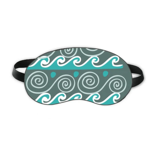 Blue Wave Mexico Totems Ancient Civilization Sleep Eye Shield Soft Night Blindfold Shade wrap