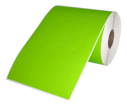 4 Rolls 4"x6" GREEN Color Direct Thermal Shipping Label appropriate with Zebra Eltron Printers