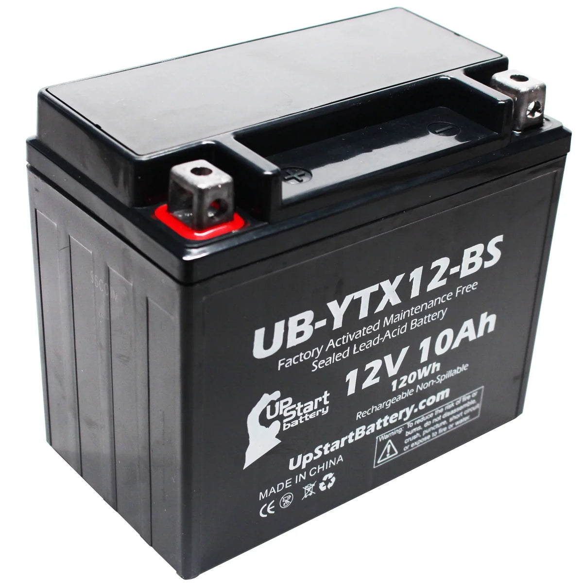 5-Pack UpStart Battery Replacement for 2001 Suzuki GSX-R1000 1000 CC Factory Activated, Maintenance Free, Motorcycle Battery - 12V, 10Ah, UB-YTX12-BS