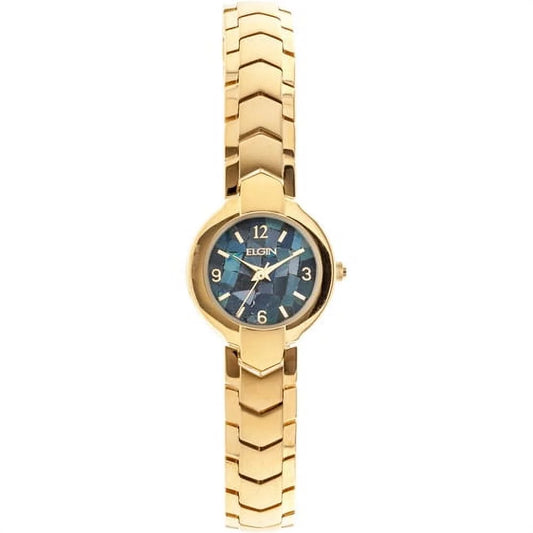 Elgin Adult Female Opal Dial Watch, Gold (EG9121)