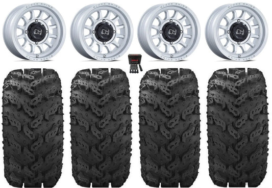 Black Rhino Rapid 14" Wheels Si 28" Reptile Tires Yamaha Viking Wolverine YXZ1000R CFMoto ZForce 950 UForce 1000