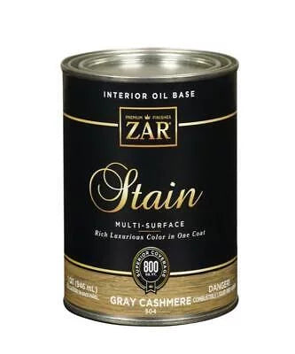 (Pack of 4). ZAR Semi-Transparent Gray Cashmere Oil-Based Wood Stain 1 qt