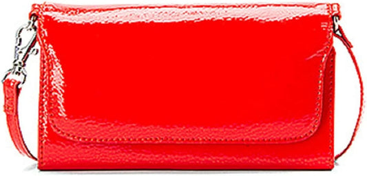 Hobo Women's Kiara Pebble Patent Leather Persimmon
