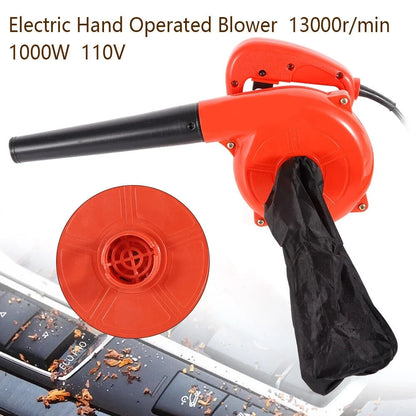 ZhdnBhnos 1000W 110V Electric Handheld Air Blower Mini Portable Vacuum Dust Removal Cleaner Computer Cleaning Machine 13000r/min