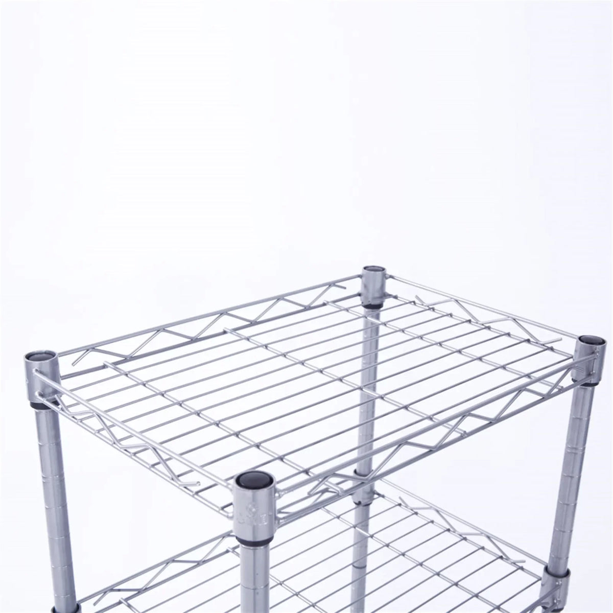 CAIHONG 4-Tier Wire Shelving Unit Metal Storage Rack Adjustable Organizer Perfect for Pantry Laundry Bathroom Kitchen Closet Organization (Silver, 13.77L x 9.84 Wx 31.5H)