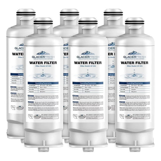 GLACIER FRESH DA97-17376B HAF-QIN Refrigerator Filtered aqua Filter Replacement for HAF-QIN/EXP, DA97-08006C, RF23M8070SG, RF23M8070SR, RF23M8090SG, RF23M8090SR (6Pack)