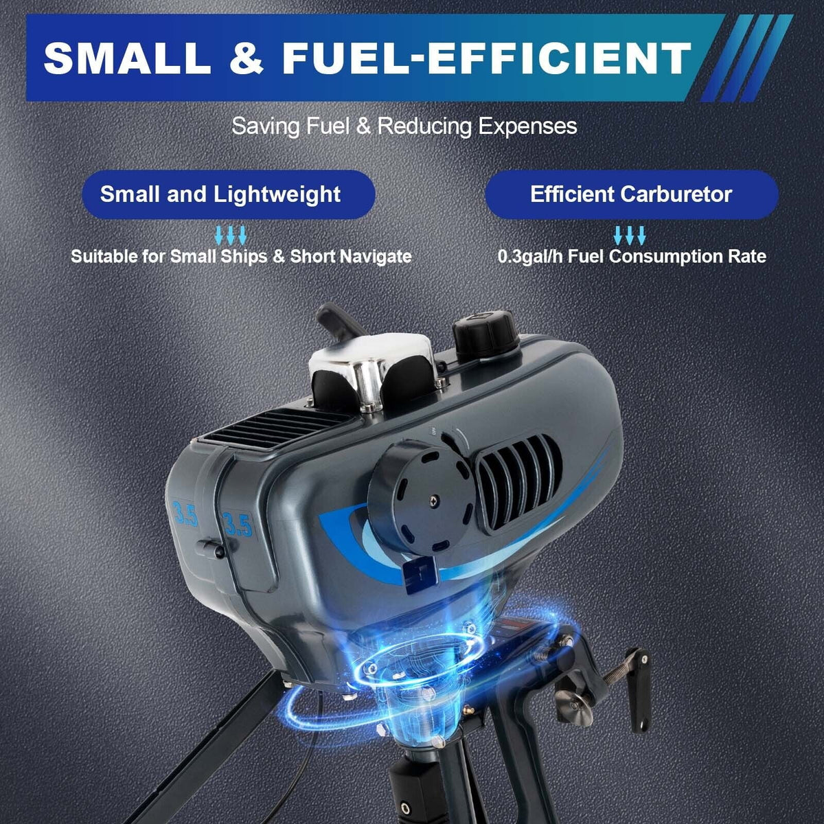 Heavy Duty 3.5HP 2 Stroke Outboard Engine Motor ship Engine moisture Cooling System