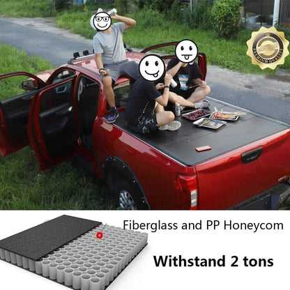 Hard Fiberglass Quad Fold Truck Bed Tonneau wrap Fits 2009 - 2018 Ram 1500/2019 - 2021 Ram 1500 Classic Body (Not for New Body)/ 2010-2021 Ram 2500/3500 5'7" Bed