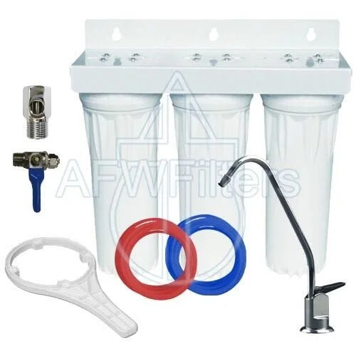 AFW Filters 3 Stage 10" Drinking moisture Filter sediment & carbon with faucet