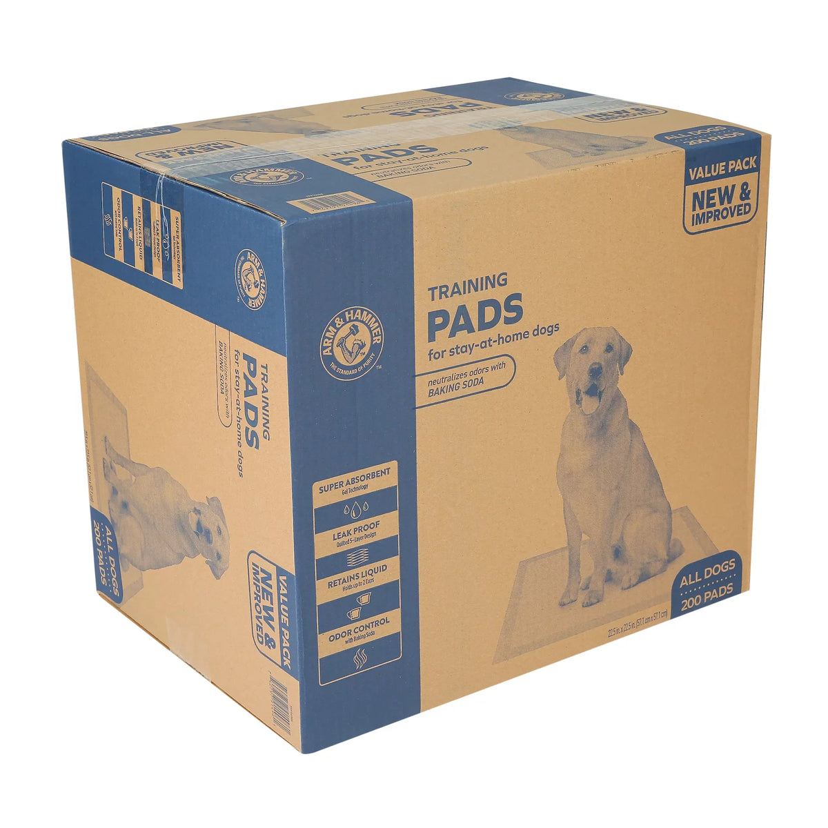 Arm & Hammer for Dogs Puppy Training Pads, 200ct | Odor Control, Leak-Proof Puppy Pads
