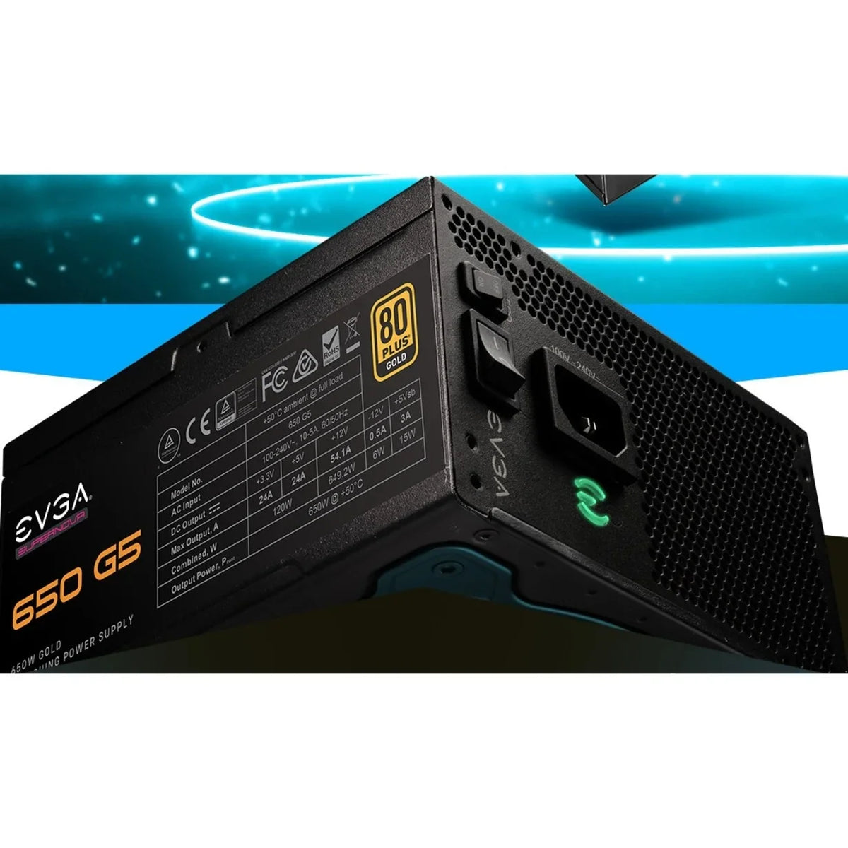 EVGA SuperNOVA 650 G5, 80 Plus Gold 650W, Fully Modular, Eco Mode with FDB Fan, 10 Year Warranty, Includes Power ON Self Tester, Compact 150mm Size, Power Supply 220-G5-0650-X1