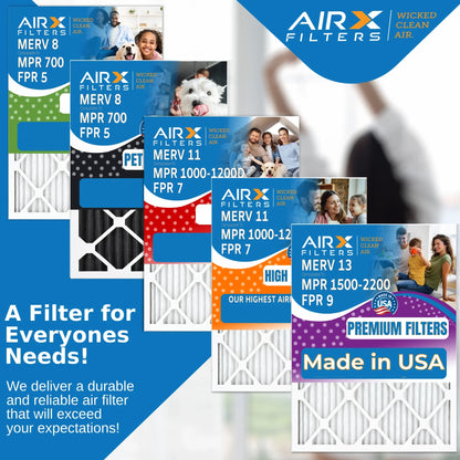 14x24x1 Air Filter MERV 8 Comparable to MPR 700 & FPR 5 Electrostatic Pleated Air Conditioner Filter 6 Pack HVAC AC Premium USA Made 14x24x1 Furnace Filters by AIRX FILTERS WICKED CLEAN AIR.