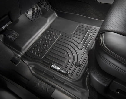 Husky by RealTruck Weatherbeater Series Front Floor Liners Black Front Row suitable with select: 2017-2021 Chrysler Pacifica Touring L, 2023 Chrysler Pacifica