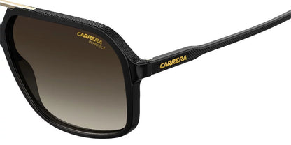 Carrera CA 229/S Plastic Unisex Square Sunglasses Black/Brown 59mm Adult