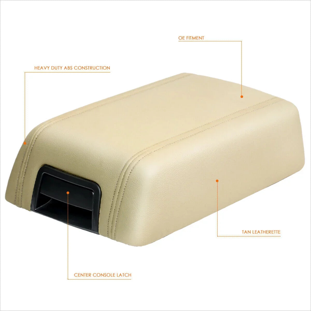 Beige Center Console Top Lid Repair Kit Armrest Latch shield For  Lincoln