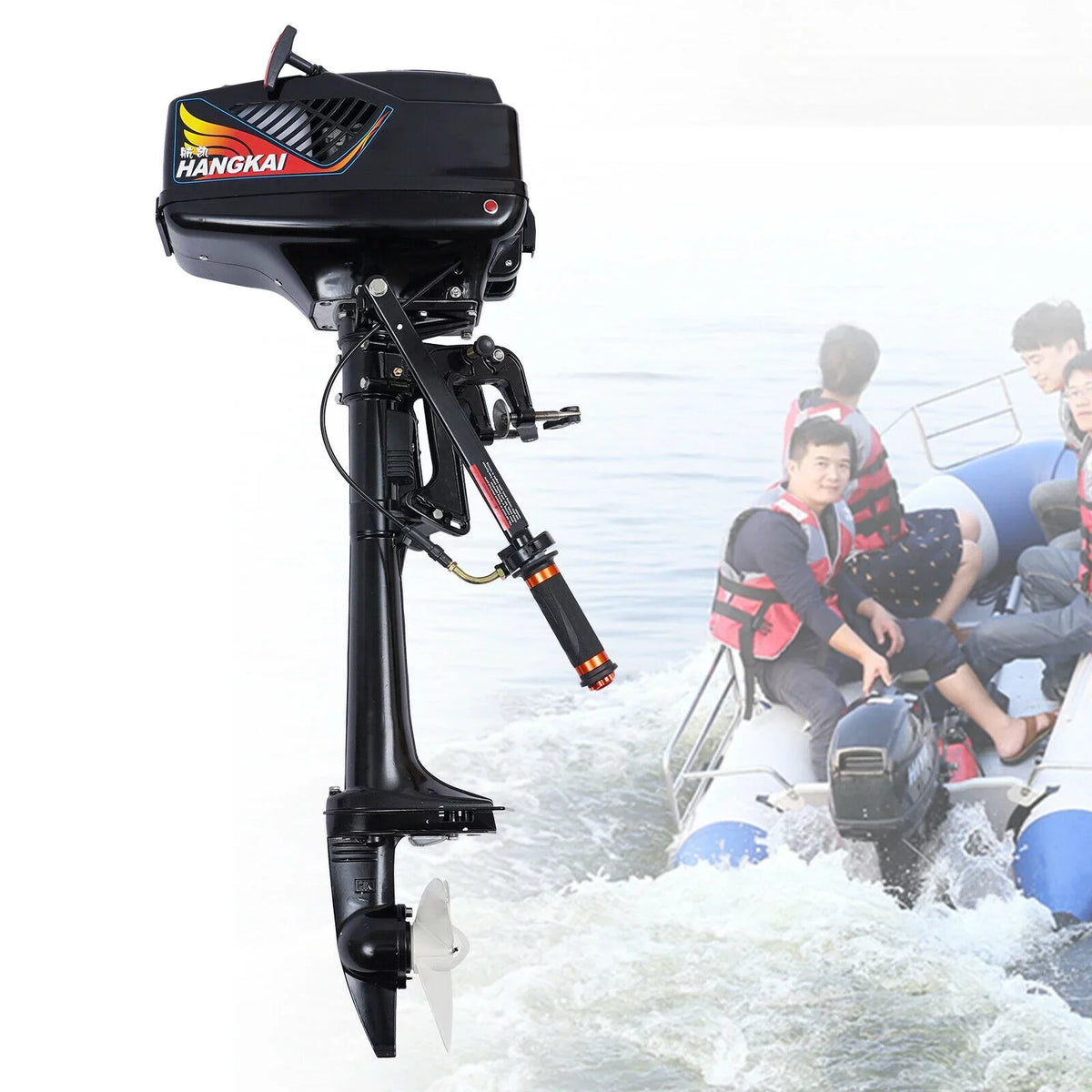 HANGKAI 2-Stroke 3.6HP Electric Outboard Motor vessel Engine liquid Cooling CDI sys