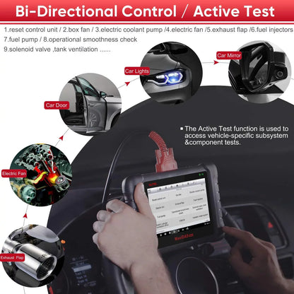 Autel Scanner MaxiDAS DS808K Auto Diagnostic Scan Tool,  ECU Coding,ABS Bleed, Oil Reset,Upgrade of DS708 MP808