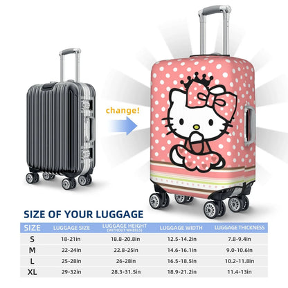 Hello Kitty Travel Suitcase Protective protector Trunk Case Washable Elastic Luggage shield Fits 22"-24" Suitcase Protector Baggage With Concealed Zipper Gifts For Women Girls-Style 4