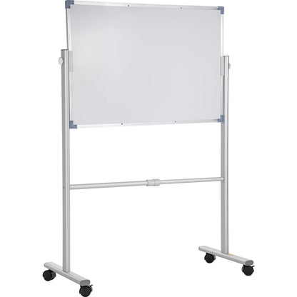 BENTISM Mobile Magnetic Whiteboard Dry Erase Board  w/ Stand 36" x 24" Double Sided with Height Adjustable Aluminum Frame and 360 Reversible Rolling Lockable Swivel Wheels for Office School Home