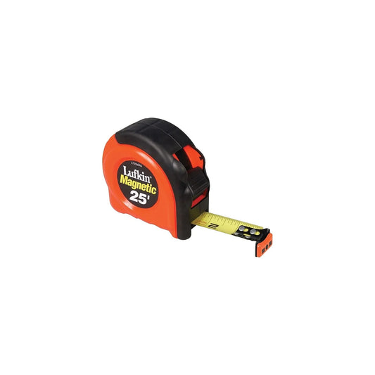 Cresent Lufkin L725MAG Tape Measure 25 ft L x 1 in W Blade Steel Blade Orange