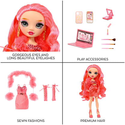 excellent Gift for Kids 4-12 Years Old and Collectors. Fashionable Outfit & 10+ Colorful Play Accessories. Rainbow High Priscilla- Pink Fashion Doll