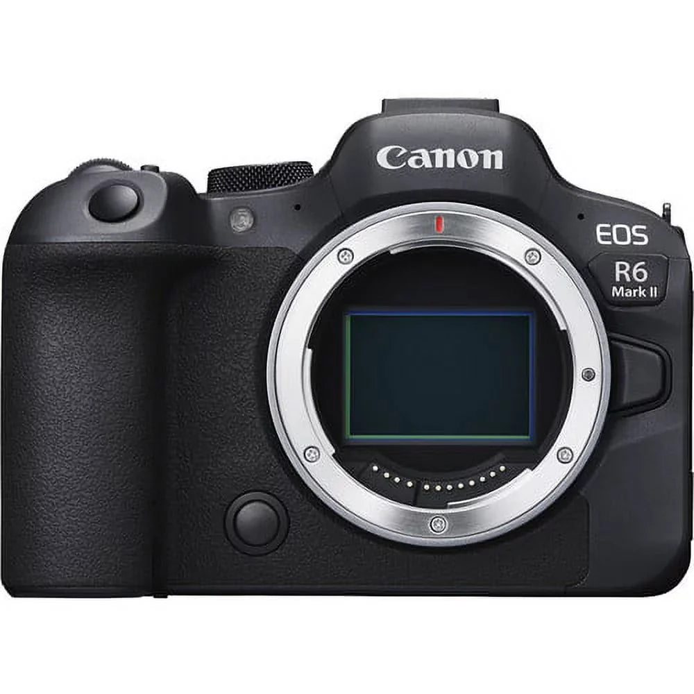 EOS R6 Mark II Mirrorless Camera (5666C002) +  RF 24-70mm Lens + 64GB Memory Card + Case + Corel Photo Software + LPE6 Battery + External Charger + Card Reader + More