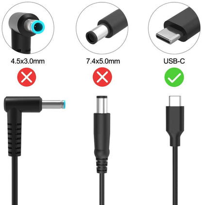 45W USB-C Power Adapter for  Yoga C630, Yoga 910-13, Yoga 720-13, Miix 630-12, IdeaPad 720s-13, Chromebook S330 and C330, GX20N20876