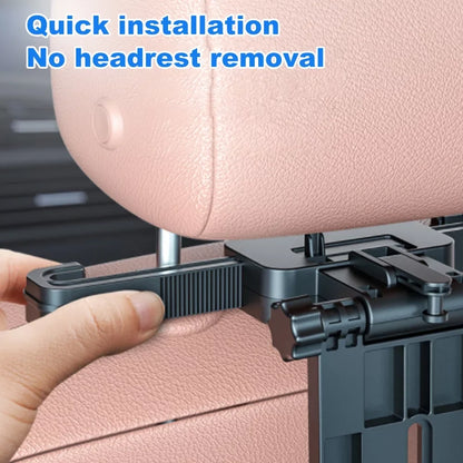 Apexeon Car Seat Table with Phone Holder, Adjustable and Foldable Back Seat Food Tray for Working, Writing, Eating， Black