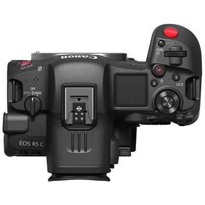 EOS R5 C Mirrorless Cinema Camera (Body) with 2 Pack SanDisk 128GB Memory Card + Case + ZeeTech Accessory Bundle