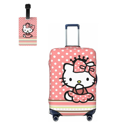 Hello Kitty Travel Suitcase Protective protector Trunk Case Washable Elastic Luggage shield Fits 22"-24" Suitcase Protector Baggage With Concealed Zipper Gifts For Women Girls-Style 4