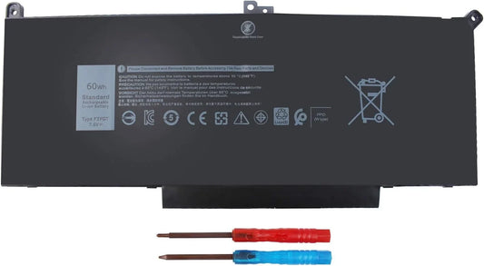 60Wh F3YGT 7480 7490 7380 7390 7280 7290 Laptop y for  Latitude 12 13 14 7000 Series DM3WC 2X39G DM6WC