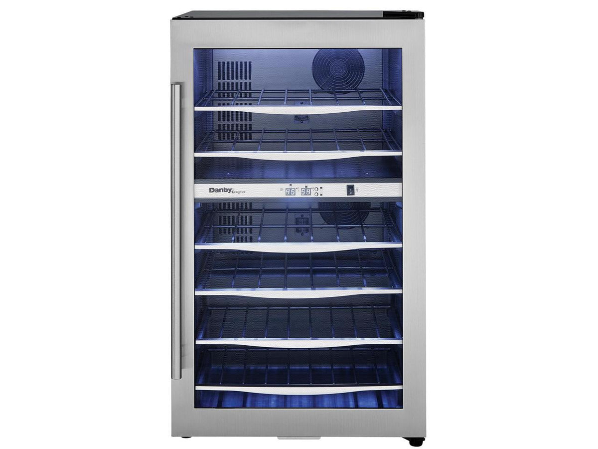 Danby Designer DWC040A3BSSD 38 Bottle Compact LED Light Refrigerator Wine Cooler