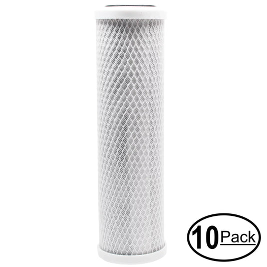 10-Pack Replacement for AquaFX Ballyhoo-C-DI-DI Activated Carbon Block Filter - Universal 10 inch Filter for AquaFX Ballyhoo Zero Waste moisture System - Denali Pure Brand