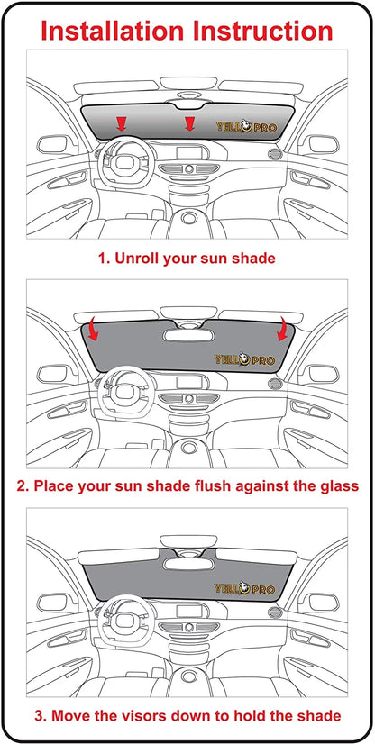 Front Windshield Sunshade for 2008-2013 Jeep Liberty Sport Utility
