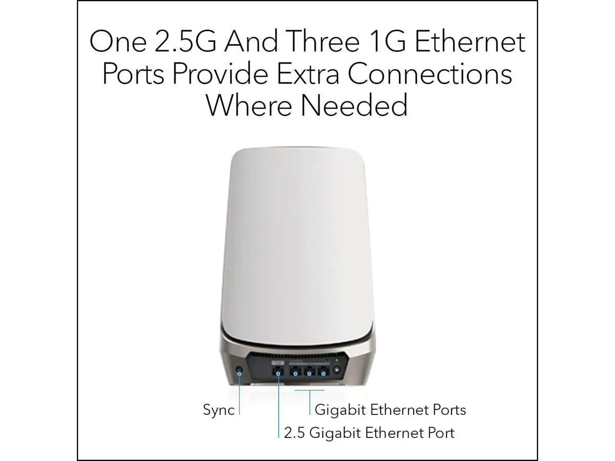 ft, AXE11000 (10.8Gbps). NETGEAR Orbi Quad-Band WiFi 6E Mesh Add-on Satellite (RBSE960) - Works with Orbi RBRE960, RBKE962, RBKE963, Adds Coverage Up to 3,000 sq