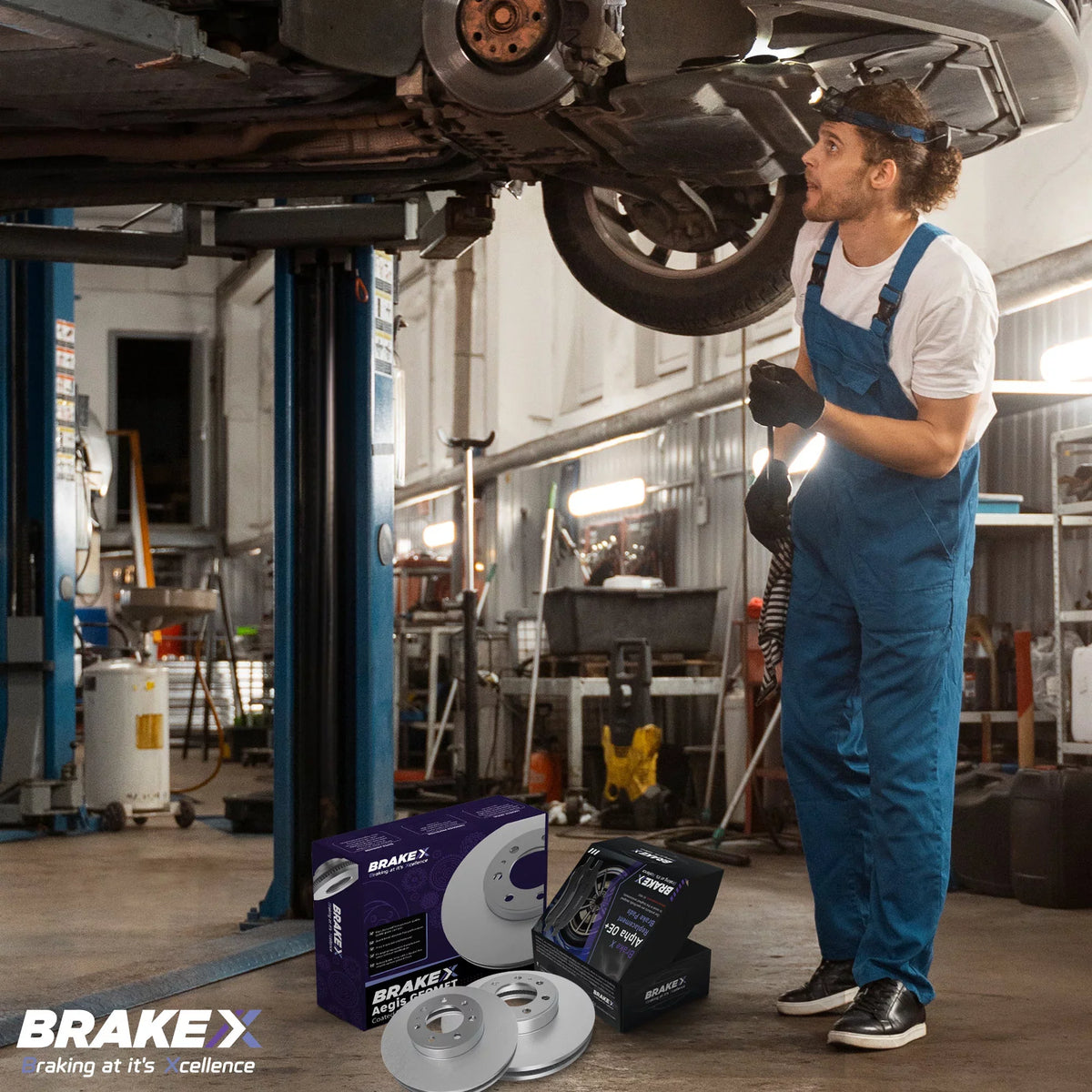 [Front] Brake X GEOMET Coated Replacement Disc Rotors and Premium Ceramic Brake Pads Kit | 6 Piece Set | For 1992-1994  Camry 2.2