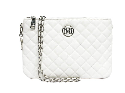 Badgley Mischka Off-White Wallet Size Body Bag