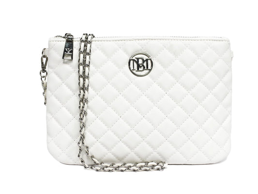 Badgley Mischka Off-White Wallet Size Body Bag