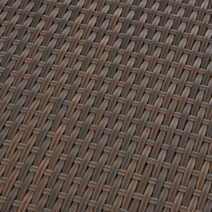Emil Outdoor Multi-brown Wicker Rectangle Table