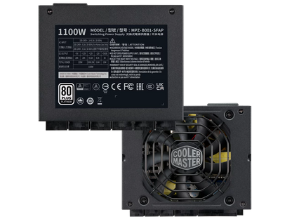 Cooler Master V1100 SFX Platinum Fully Modular, Fully ATX3.0, 1100W SFX, 80+ Platinum Efficiency, ATX Bracket Included, SFX Form Factor (MPZ-B001-SFAP-BUS)