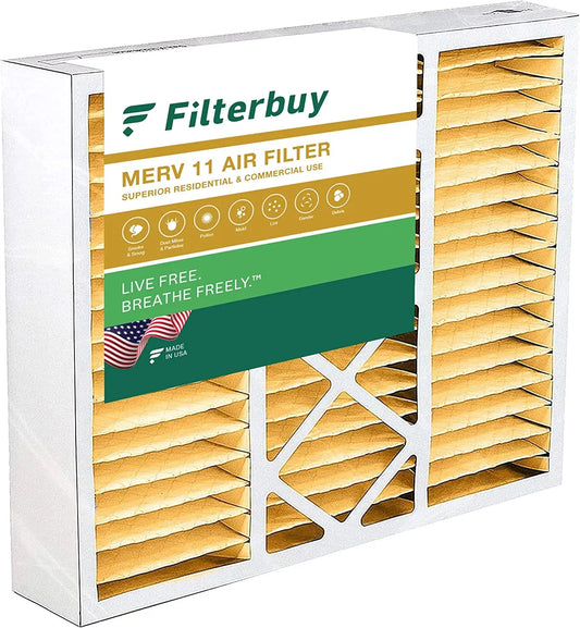 Filterbuy 20x20x5 MERV 11 Pleated HVAC AC Furnace Air Filters for Amana, Coleman, Goodman, Payne, York, and More (1-Pack)