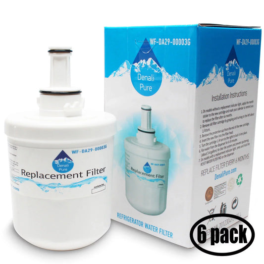 6-Pack Replacement for  RFG295ABBP Refrigerator moisture Filter - matching with  DA29-00003G,  DA29-00003B,  DA29-00003A Fridge liquid Filter Cartridge - Denali Pure Brand
