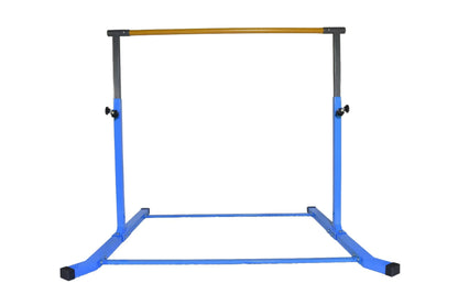 5 Star-TD Gymnastics Training Kip Bar for Kids, Expandable Between 3 FT to 5 FT, Adjustable Height Horizontal Bar Gymnastic Training Fitness Equipment for Home Practice Tumbling (Blue)