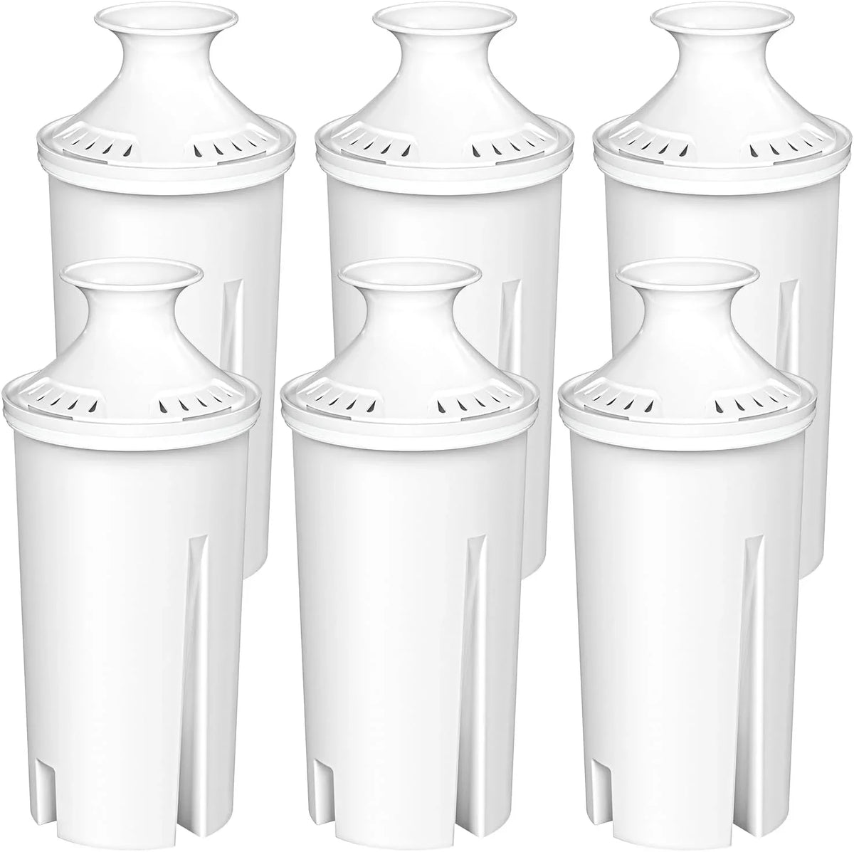 6-Pack Standard moisture Filter Replacements for Brita® liquid Pitchers and Dispensers, NSF Certified to Reduce Chlorine and Bad Taste, BPA free