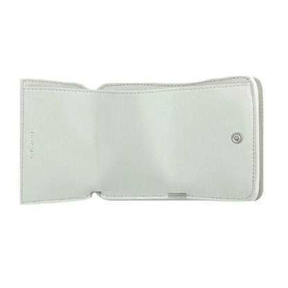 Balenciaga Everyday White Leather Logo Mini Trifold Wallet 593813