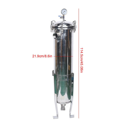 304 Stainless Steel Bag Filter Stainless Bag Filter Housing 30-40t/h 150PSI High Pressure Filtration 2 Bag Filter with Housing 150 Psi 30-40t/h DN50 Inner Wire 304 Stainless Steel Bag Filter Housing