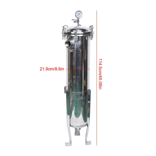 304 Stainless Steel Bag Filter Stainless Bag Filter Housing 30-40t/h 150PSI High Pressure Filtration 2 Bag Filter with Housing 150 Psi 30-40t/h DN50 Inner Wire 304 Stainless Steel Bag Filter Housing