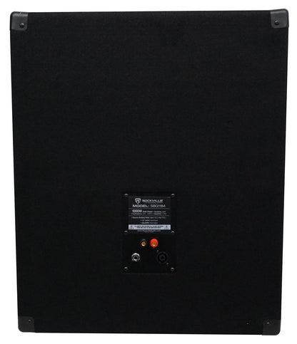 Rockville SBG1184 18" 1000 Watt Passive 4-Ohm Pro DJ Subwoofer + Steel Casters