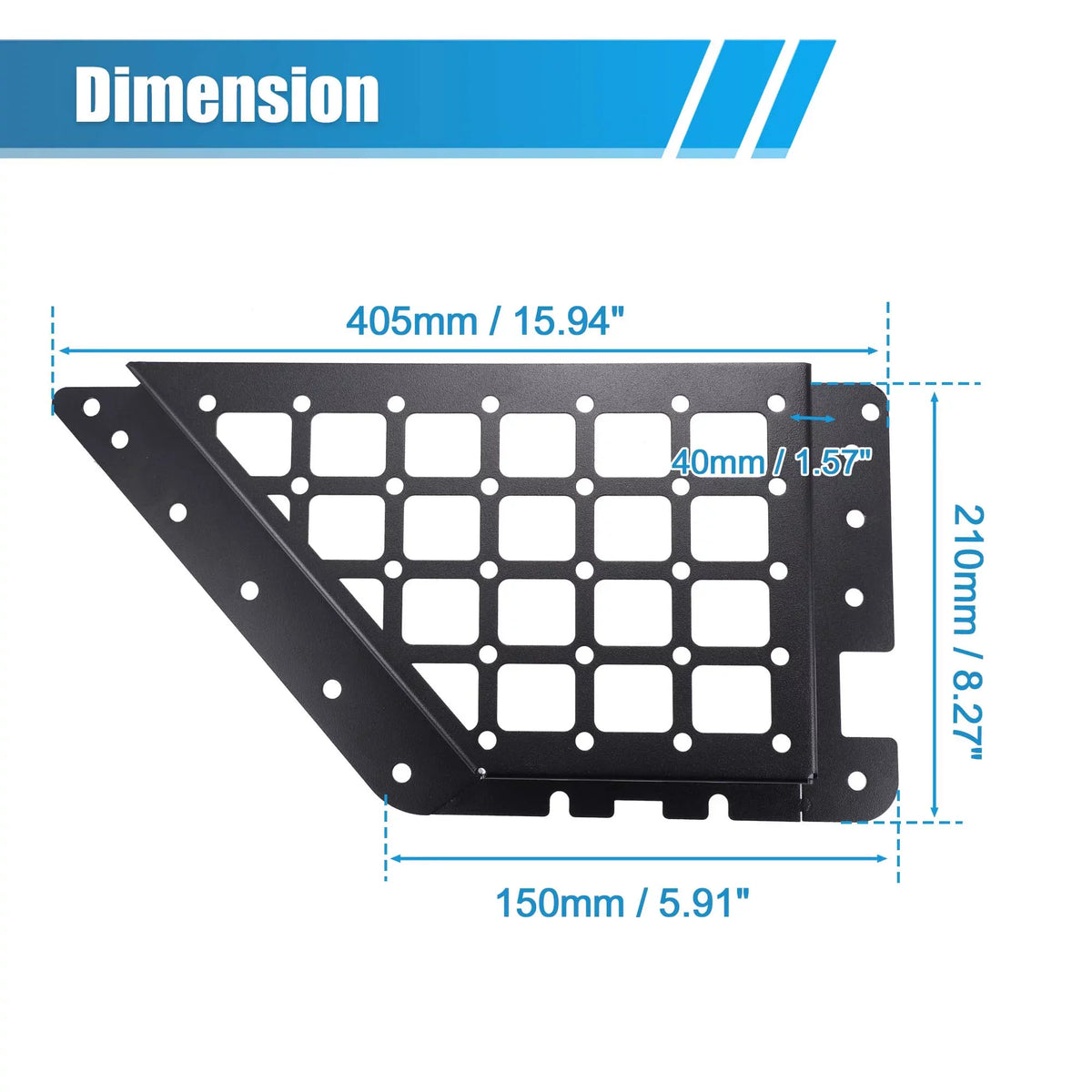 1 Pair Rear Door Storage Pockets Panels Metal Organizer Box for  Bronco 6th 4 Door 2021 2022 Accessories