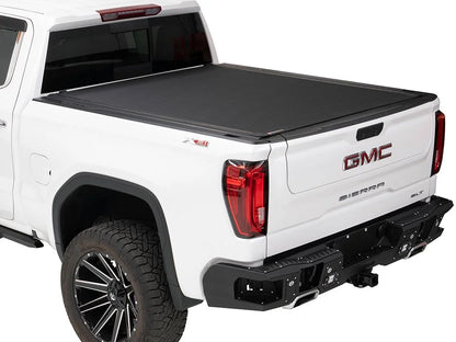 BAK by RealTruck Revolver X4s Hard Rolling Truck Bed Tonneau shield | 80131 | appropriate with 2019 - 2023 Chevy/GMC Silverado/Sierra, works w/ MultiPro/Flex tailgate 6' 7" Bed (79.4")